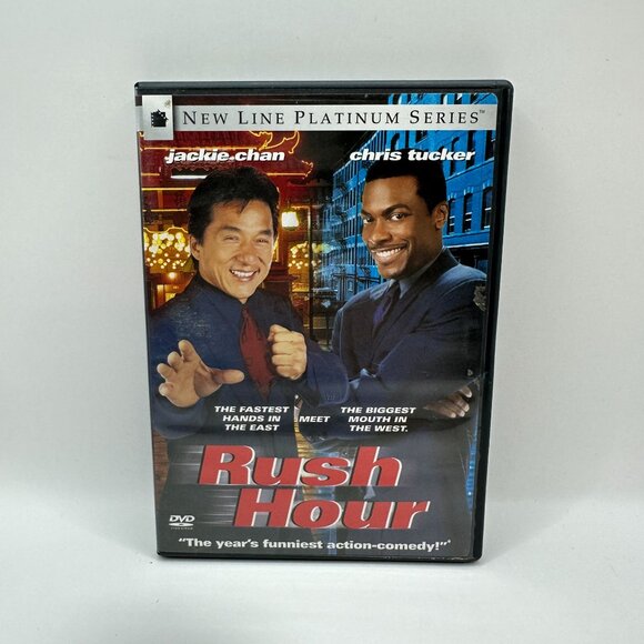 Rush Hour DVD Jackie Chan Chris Tucker New Line Platinum Comedy 1998 PG-13 - Picture 2 of 4